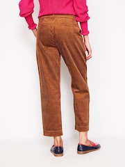 Boden Brown 100% Cotton Tapered Corduroy Cargo Trousers - Image 3 of 5