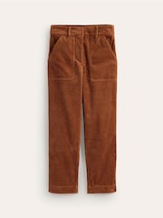 Boden Brown 100% Cotton Tapered Corduroy Cargo Trousers - Image 5 of 5