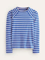 Boden Blue Arabella Stripe Jersey 100% Cotton Top - Image 5 of 5