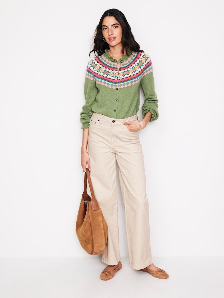 Boden White 5 Pocket Cord Wide Jeans - Image 1 of 6