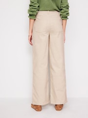 Boden White 5 Pocket Cord Wide Jeans - Image 3 of 6