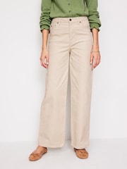 Boden White 5 Pocket Cord Wide Jeans - Image 4 of 6