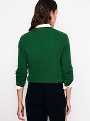 Boden Green Eva Cashmere V-Neck Jumper - Image 2 of 5