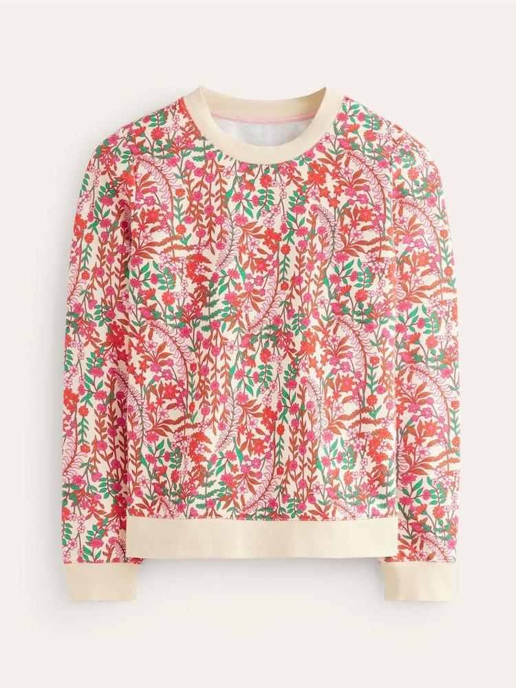 Boden Pink 100% Cotton Hannah Printed Sweatshirt - Image 5 of 5