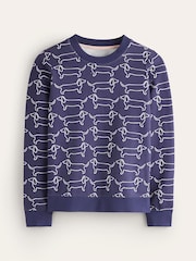 Boden Blue 100% Cotton Hannah Printed Sweatshirt - Image 5 of 5