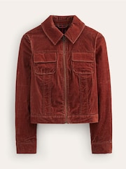 Boden Red Cord Zip Through Jacket - Image 5 of 5