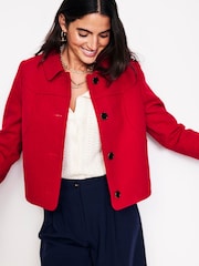 Boden Pink Oxford Melton Jacket - Image 1 of 5
