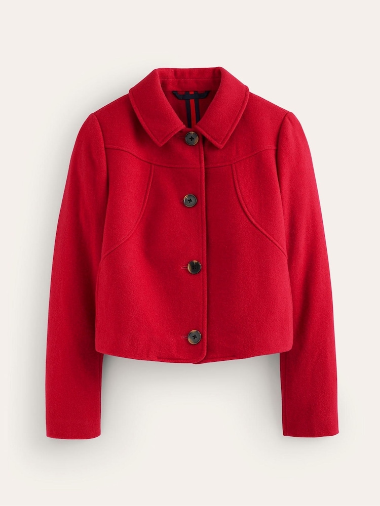 Boden Pink Oxford Melton Jacket - Image 5 of 5