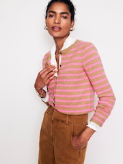 Boden Red Eva Cashmere Crew Cardigan - Image 1 of 6