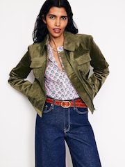 Boden Green Cord Zip Through Jacket - Image 4 of 5