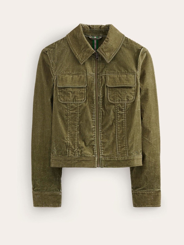 Boden Green Cord Zip Through Jacket - Image 5 of 5