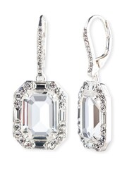 Lauren Ralph Lauren Pearson Silver Tone and Clear Crystal Drop Earrings - Image 2 of 2
