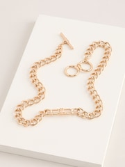 Lauren Ralph Lauren Gold Tone Chambray 16in Logo Collar Necklace - Image 3 of 3