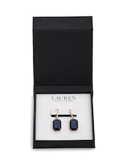 Lauren Ralph Lauren Gold Tone Stone Drop Earrings in Gift Box - Image 2 of 3