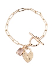 Lauren Ralph Lauren Gold Rose Vale 7.25in Charm Flex Bracelet - Image 1 of 2