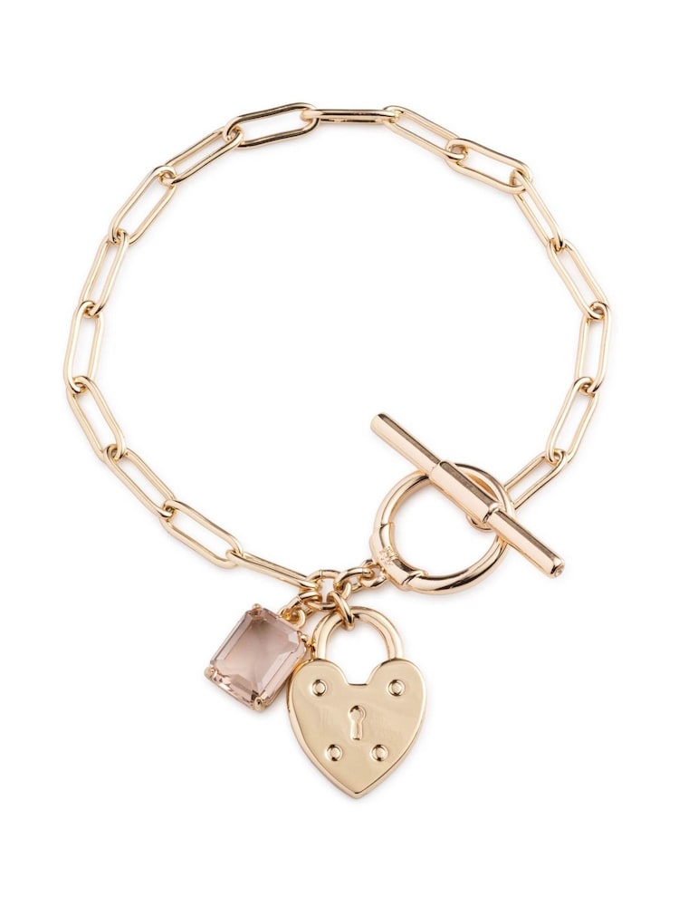 Lauren Ralph Lauren Gold Rose Vale 7.25in Charm Flex Bracelet - Image 1 of 2