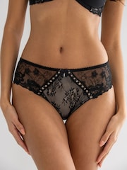 Negro - Braguitas de bikini de encaje bordado Sofia de Pour Moi - Imagen 2 de 4