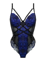 Pour Moi Black Thong After Hours Underwired Thong Back Bodysuit - Image 3 of 4