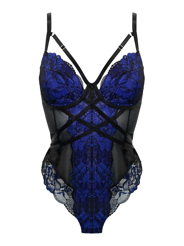 Zwart - Pour Moi After Hours Underwired Back Bodysuit - Image 3 of 4