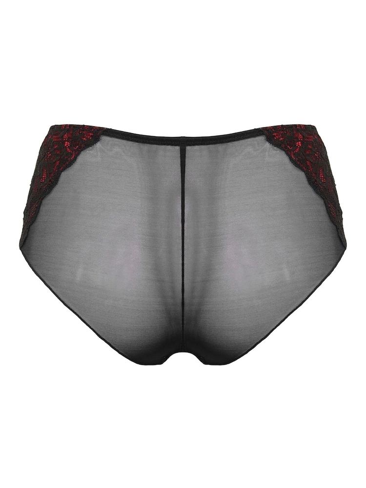 Pour Moi Black/Red Short Desire Briefs - Image 4 of 4