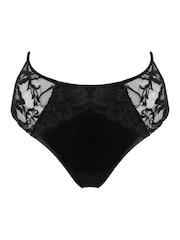 Pour Moi Black Onyx High Waist High Leg Brazillian Briefs - Image 1 of 4