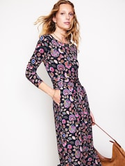 Boden Purple Amelie Long Sleeve Midi Dress - Image 1 of 5