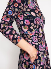 Boden Purple Amelie Long Sleeve Midi Dress - Image 3 of 5