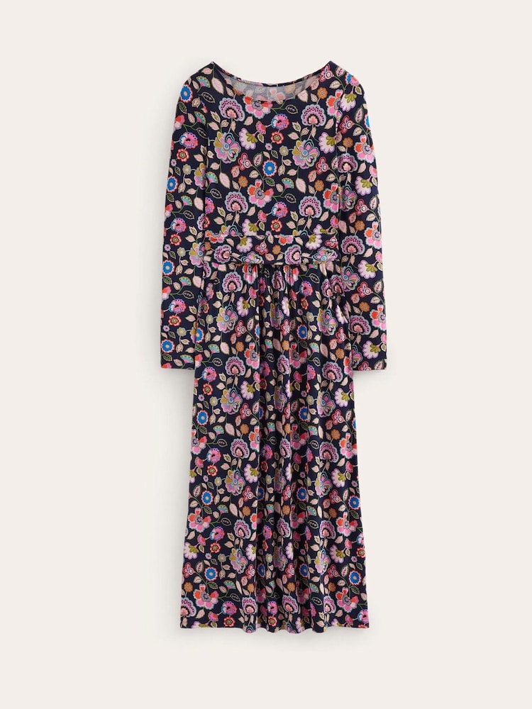 Boden Purple Amelie Long Sleeve Midi Dress - Image 5 of 5