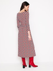 Boden Orange Amelie Long Sleeve Midi Dress - Image 3 of 5