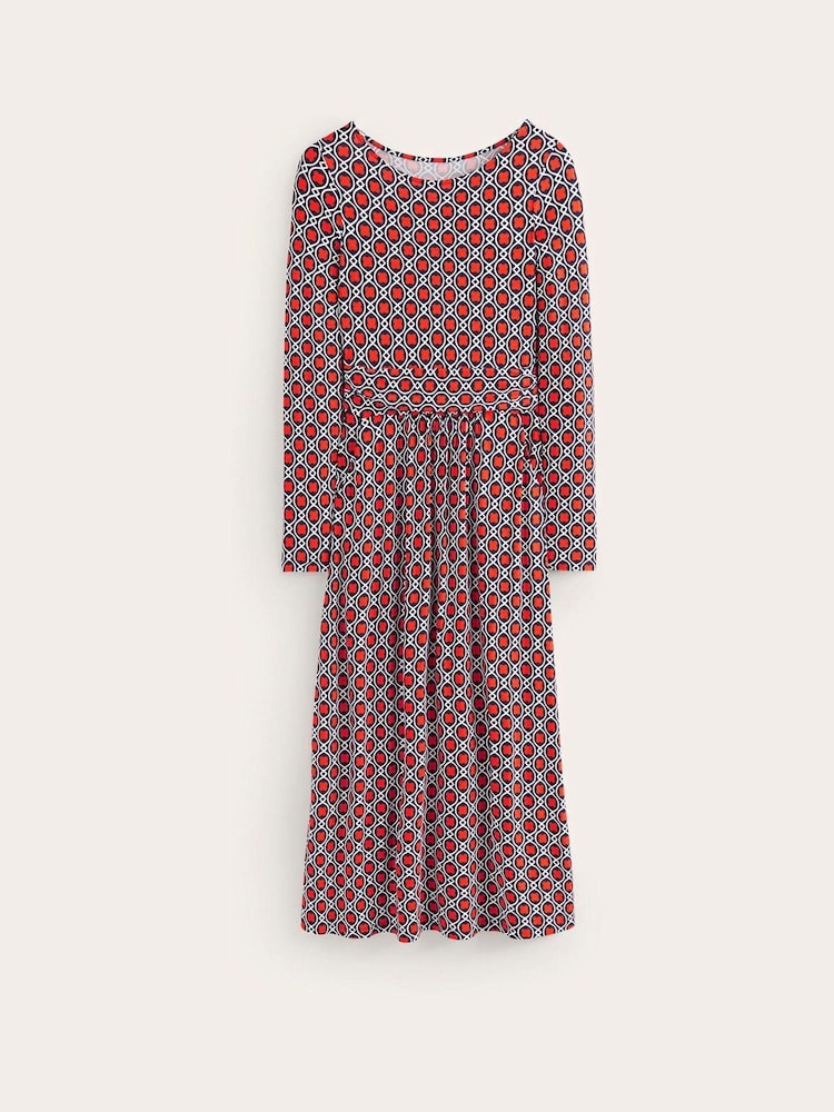 Boden Orange Amelie Long Sleeve Midi Dress - Image 5 of 5