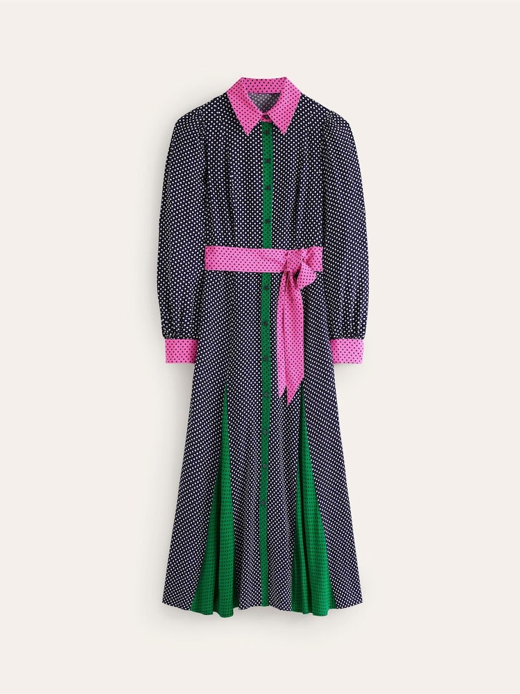 Boden Blue Martha Godet Maxi Shirt Dress - Image 6 of 6