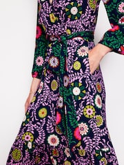 Boden Blue Ophelia Wrap Midi Jersey Dress - Image 5 of 6