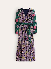 Boden Blue Ophelia Wrap Midi Jersey Dress - Image 6 of 6