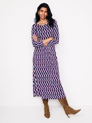 Boden Blue Amelie Long Sleeve Midi Dress - Image 1 of 5