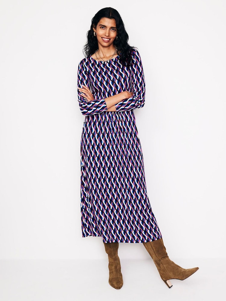 Boden Blue Amelie Long Sleeve Midi Dress - Image 1 of 5