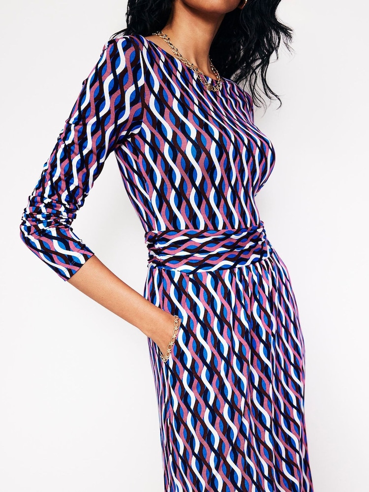 Boden Blue Amelie Long Sleeve Midi Dress - Image 2 of 5