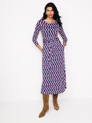 Boden Blue Amelie Long Sleeve Midi Dress - Image 4 of 5