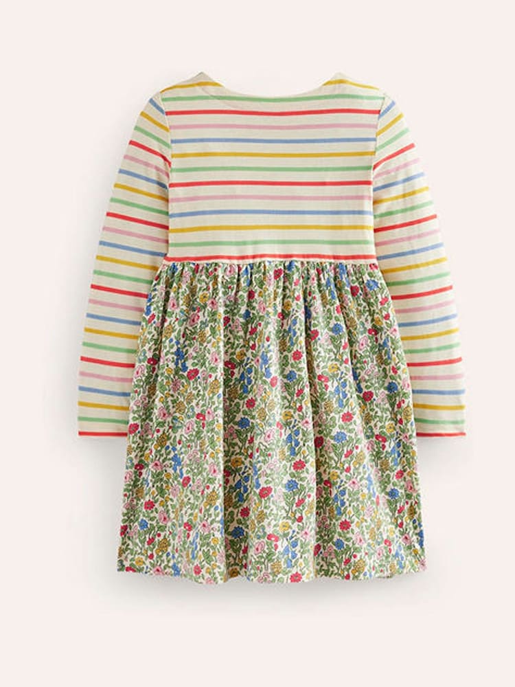 Boden Green 100% Cotton Hotchpotch Jersey Dress - Image 2 of 3 Boden Green 100% Cotton Hotchpotch Jersey Dress - Image 2 of 3