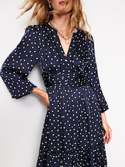 Blau - Boden Pippa Satin-Maxikleid - Bild 3 von 5