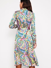 Boden Green Kate Satin Shirt Dress - Image 2 of 5