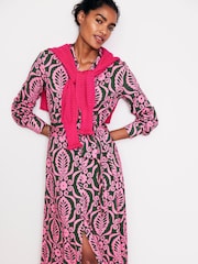Boden Pink Marcia Jersey Midi Shirt Dress - Image 1 of 4