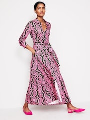 Boden Pink Marcia Jersey Midi Shirt Dress - Image 2 of 4