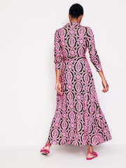 Boden Pink Marcia Jersey Midi Shirt Dress - Image 3 of 4