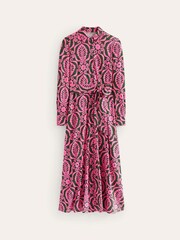 Boden Pink Marcia Jersey Midi Shirt Dress - Image 4 of 4
