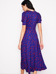 Boden Blue Kristen Pleated Jersey Dress - Image 4 of 5