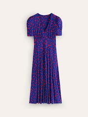 Boden Blue Kristen Pleated Jersey Dress - Image 5 of 5