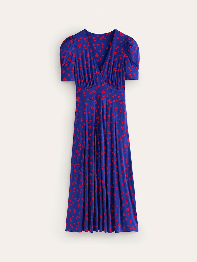 Boden Blue Kristen Pleated Jersey Dress - Image 5 of 5