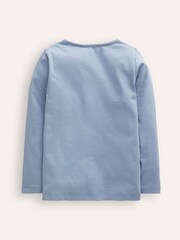 Boden Blue 100% Cotton Cat Superstitch T-Shirt - Image 2 of 3