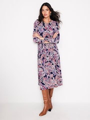 Boden Blue Thea Long Sleeve Jersey Dress - Image 1 of 5