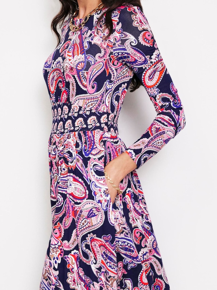 Boden Blue Thea Long Sleeve Jersey Dress - Image 2 of 5